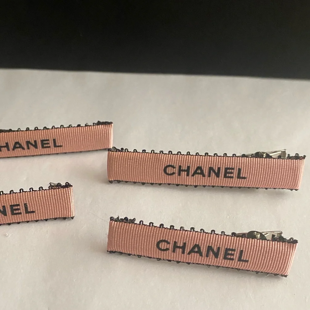 Pink Ribbon Hair Clips